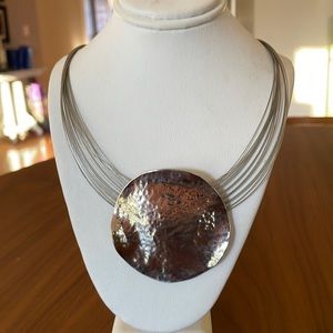 Chicos statement necklace silvertone